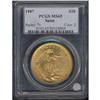 Image 3 : 1907 $20 St. Gaudens. NM Flat Relief PCGS MS65