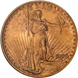 1909-S $20 St. Gaudens NGC MS64