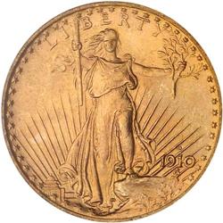1910-S $20 St. Gaudens NGC MS65