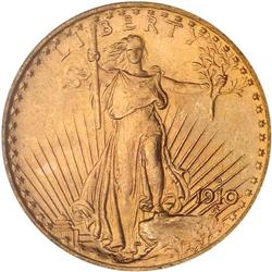 1910-S $20 St. Gaudens NGC MS65