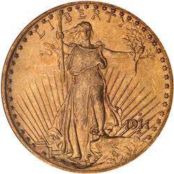 1911-S $20 St. Gaudens PCGS MS65