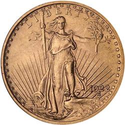 1922 $20 St. Gaudens NGC MS66