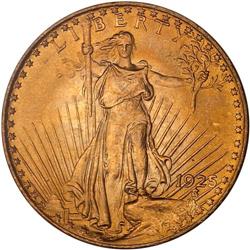 1925 $20 St. Gaudens NGC MS67