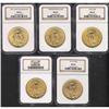 Image 1 : Lot of Five $20 St. Gaudens NGC MS64