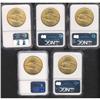 Image 2 : Lot of Five $20 St. Gaudens NGC MS64