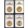 Image 1 : Lot of Four $20 St. Gaudens NGC MS64