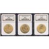 Image 1 : Lot of Three $20 St. Gaudens NGC MS64