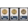 Image 2 : Lot of Three $20 St. Gaudens NGC MS64