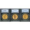 Image 1 : Lot of Three $20 St. Gaudens PCGS MS65