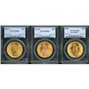 Image 1 : Lot of Three $20 St. Gaudens PCGS MS65