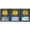 Image 2 : Lot of Three $20 St. Gaudens PCGS MS65
