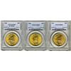 Image 1 : Lot of Three $20 St. Gaudens PCGS MS65