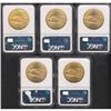 Image 2 : Lot of Five $20 St. Gaudens NGC MS63
