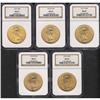 Image 3 : Lot of Five $20 St. Gaudens NGC MS63