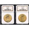 Image 1 : Lot of Two $20 St. Gaudens NGC MS65
