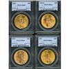 Image 1 : Lot of Four $20 St. Gaudens PCGS MS64