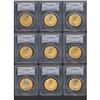 Image 1 : Lot of Ten $20 St. Gaudens PCGS MS65