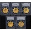 Image 1 : Lot of Five $20 St. Gaudens PCGS MS65