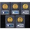 Image 2 : Lot of Five $20 St. Gaudens PCGS MS65