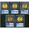 Image 2 : Lot of Five $20 St. Gaudens PCGS MS65
