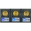 Image 2 : Lot of Three $20 St. Gaudens PCGS MS65