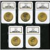 Image 2 : Lot of Ten 1924 $20 St. Gaudens NGC MS65