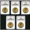 Image 1 : Lot of Ten 1924 $20 St. Gaudens All NGC MS65