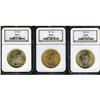 Image 1 : Lot of Three $20 St. Gaudens NGC MS65