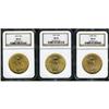 Image 1 : Lot of Three $20 St. Gaudens NGC MS64