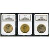 Image 1 : Lot of Three $20 St. Gaudens NGC MS64