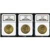 Image 1 : Lot of Three $20 St. Gaudens NGC MS63