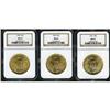 Image 1 : Lot of Three $20 St. Gaudens NGC