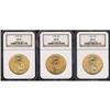 Image 1 : Lot of Three $20 St. Gaudens NGC MS65