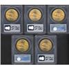 Image 2 : Lot of Five 1927 $20 St. Gaudens PCGS MS65