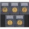 Image 1 : Lot of Five 1927 $20 St. Gaudens PCGS MS64