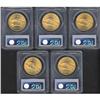 Image 2 : Lot of Five 1927 $20 St. Gaudens PCGS MS64
