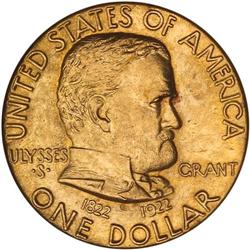 1922 Grant Gold $1, No Star PCGS MS65