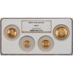 Liberty Head Gold Set NGC MS65