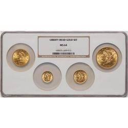 Liberty Head Gold Set NGC MS64