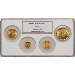Liberty Head Gold Set NGC MS64