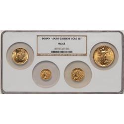 Indian ~ Saint Gaudens Gold Set NGC MS63