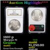 Image 1 : ***Auction Highlight*** NGC 1897-p Morgan Dollar $1 Graded ms65 By NGC (fc)