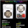 Image 1 : ***Auction Highlight*** NGC 1891-s Morgan Dollar $1 Graded ms64 By NGC (fc)