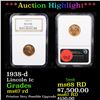 Image 1 : ***Auction Highlight*** 1938-d Lincoln Cent 1c Graded ms67 rd By NGC (fc)