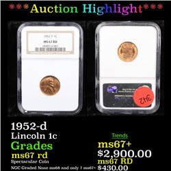 ***Auction Highlight*** NGC 1952-d Lincoln Cent 1c Graded ms67 rd By NGC (fc)