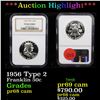 Image 1 : Proof ***Auction Highlight*** NGC 1956 Type 2 Franklin Half Dollar 50c Graded pr68 cam By NGC (fc)