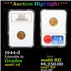 Image 1 : ***Auction Highlight*** NGC 1944-d Lincoln Cent 1c Graded ms67 rd By NGC (fc)