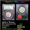 Image 1 : ***Auction Highlight*** PCGS 1937-s Texas Old Commem Half Dollar 50c Graded ms66 By PCGS (fc)