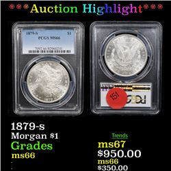 ***Auction Highlight*** PCGS 1879-s Morgan Dollar $1 Graded ms66 By PCGS (fc)