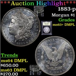 ***Auction Highlight*** 1883-p Morgan Dollar $1 Graded Select Unc+ DMPL By USCG (fc)